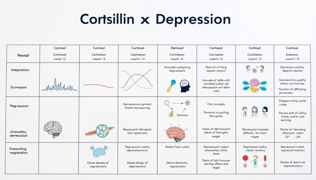 Cortisol and depression relationship table