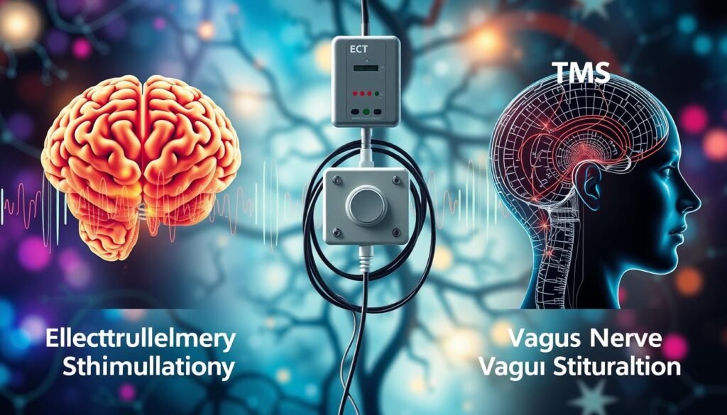 ECT vs TMS and VNS in brain stimulation treatments