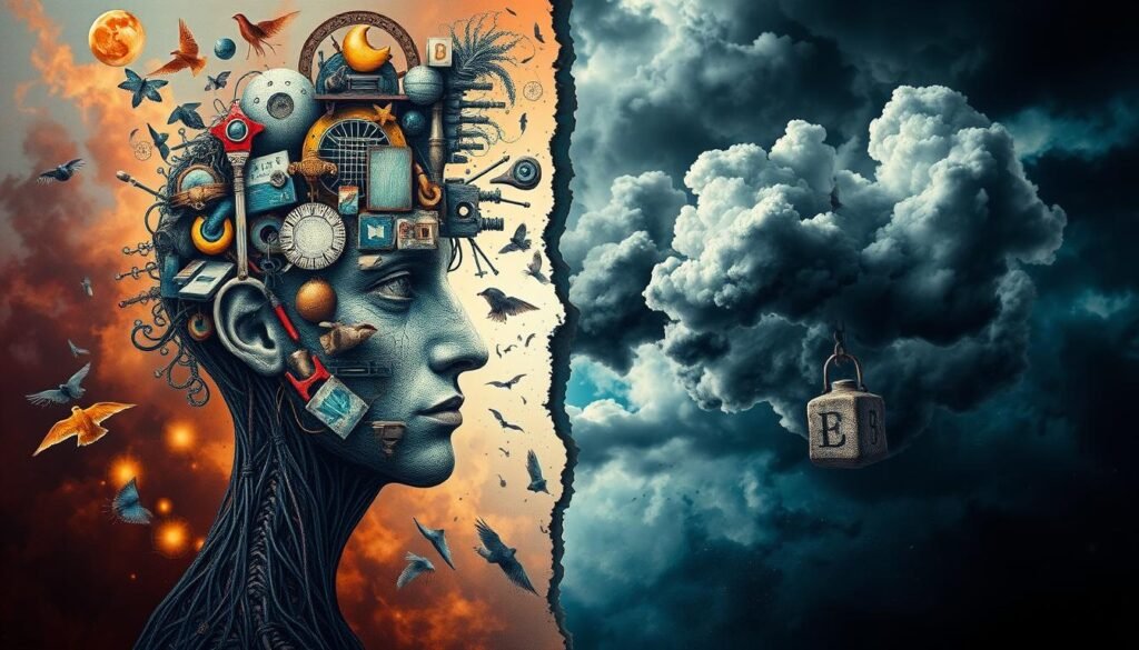 Symptoms of schizophrenia and depression