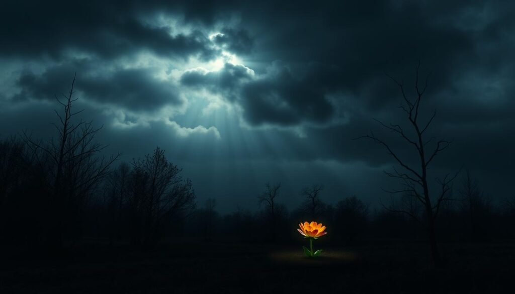 dark imagery symbols of despair and hope in depression