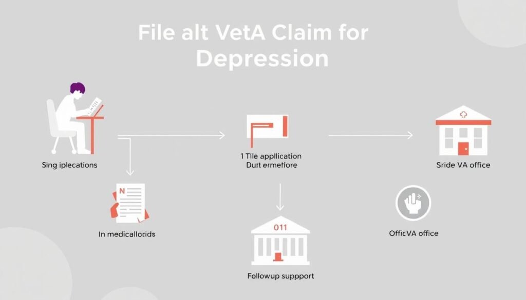 steps to file a VA claim for depression